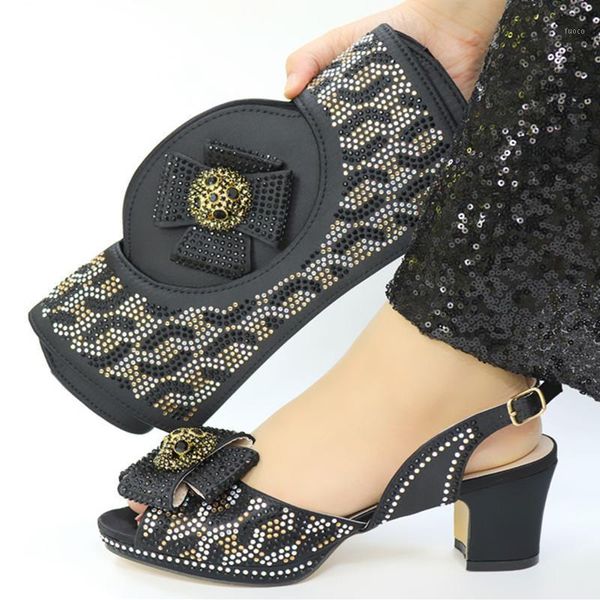 dress shoes decoration with rhinestone african bags set fashion style pumps and bag for evening party1, Black
dress shoes decoration with rhinestone african bags set fashion style pumps and bag for evening party1, Black
