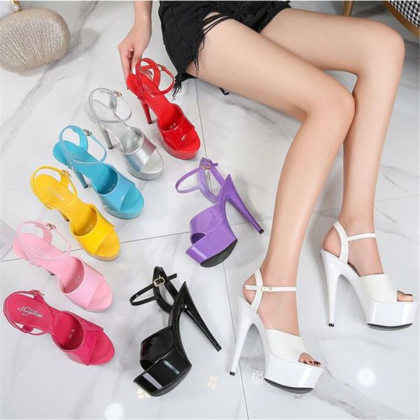 2021 new female 13/15/17cm fine high-heeled shoes summer women open toed stripper model sandals runway stilettos 0cjh, Black
2021 new female 13/15/17cm fine high-heeled shoes summer women open toed stripper model sandals runway stilettos 0cjh, Black