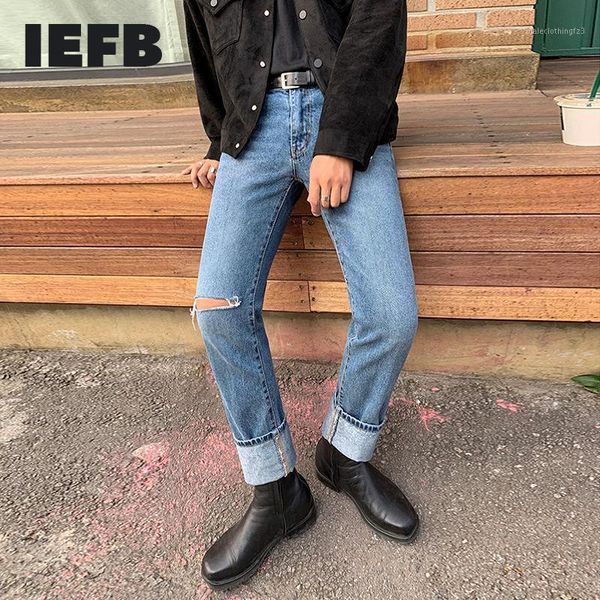 men's jeans iefb men's clothing loose straight tube korean trendy hole casual denim blue pants autumn trousers for male tide y4302
men's jeans iefb men's clothing loose straight tube korean trendy hole casual denim blue pants autumn trousers for male tide y4302
