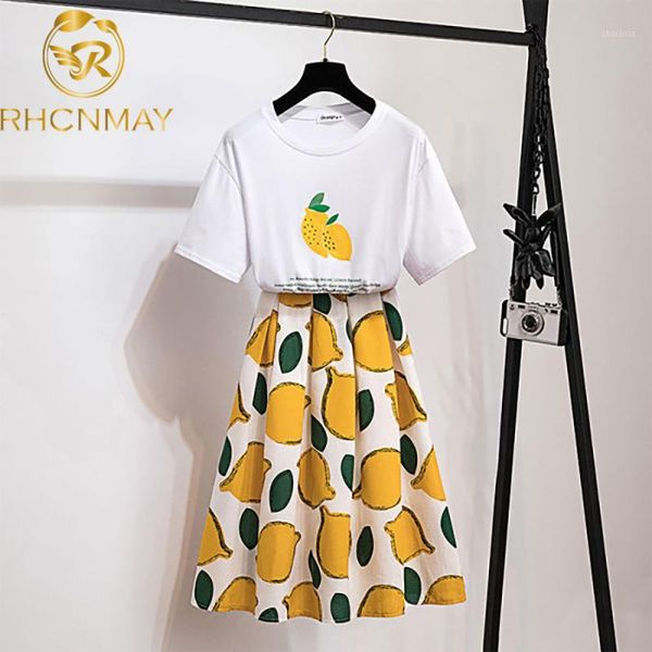 fashion fruits print 2pcs dress set women casual o-neck short sleeve lemon tshirt mini skirt a-line skirt suits female1, White
fashion fruits print 2pcs dress set women casual o-neck short sleeve lemon tshirt mini skirt a-line skirt suits female1, White