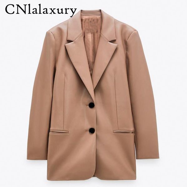 new autumn women vintage faux leather blazers jackets solid pockets suit coat female outwear elegant blazer office overcoats, Black
new autumn women vintage faux leather blazers jackets solid pockets suit coat female outwear elegant blazer office overcoats, Black