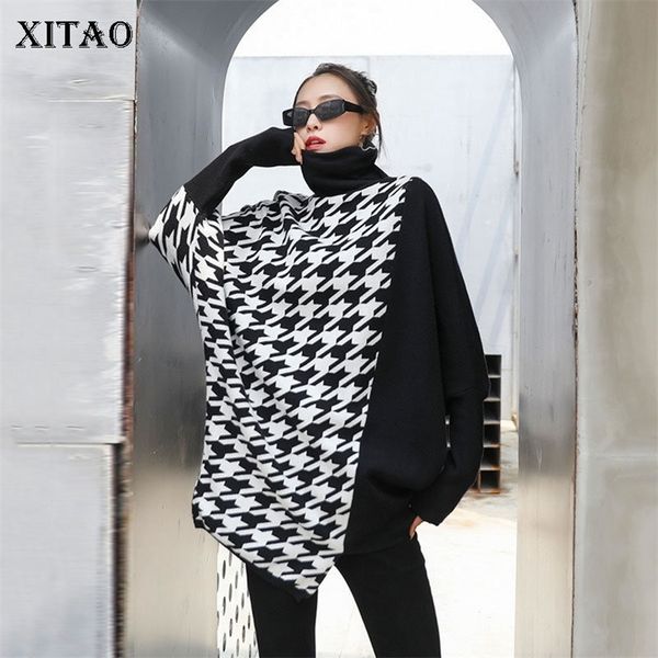 xitao fashion houndstooth sweaters for women loose plus size bat sleeve turtleneck pullover women irregular wild autumnn lj201114, White;black
xitao fashion houndstooth sweaters for women loose plus size bat sleeve turtleneck pullover women irregular wild autumnn lj201114, White;black