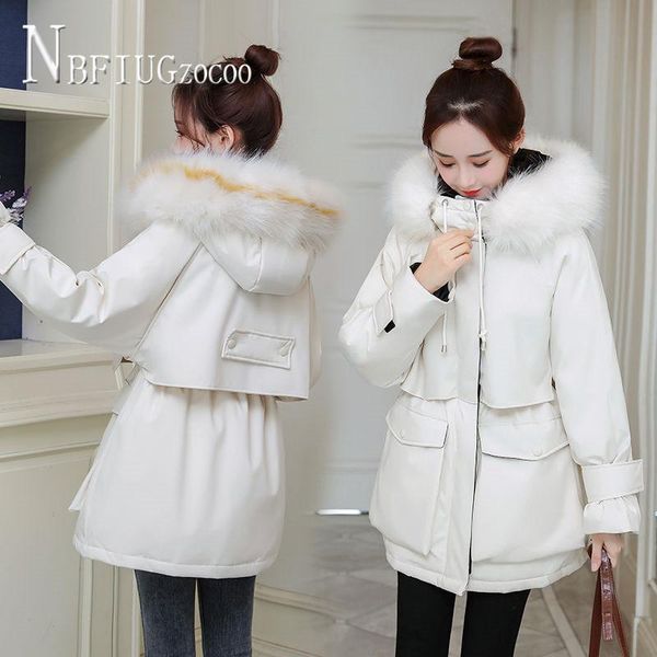 thicken plus size 2xl outwear faux fur collar women's clothing cotton-padded jacket, Black
thicken plus size 2xl outwear faux fur collar women's clothing cotton-padded jacket, Black