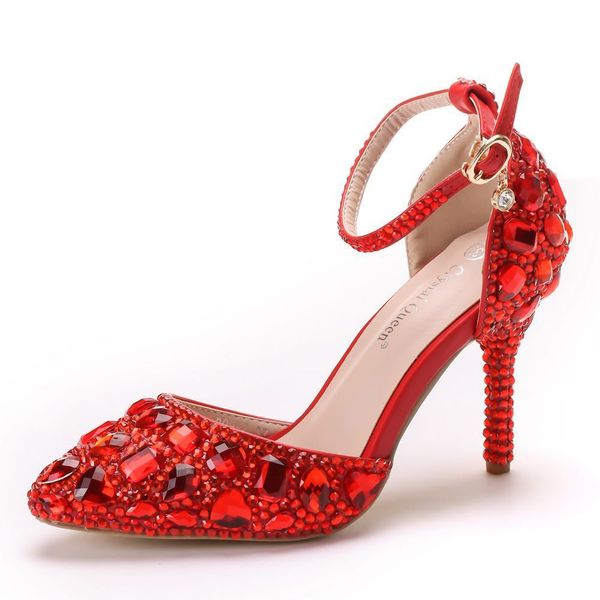 new 2020 crystal red pointed to shoes with high heels woman diamond single wedding sandals girdle ankle size b0045 ezz3, Black
new 2020 crystal red pointed to shoes with high heels woman diamond single wedding sandals girdle ankle size b0045 ezz3, Black