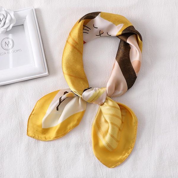 scarves small cute cat square spring summer autumn silk scarf 70cm neckerchief head hair bandana, Blue;gray
scarves small cute cat square spring summer autumn silk scarf 70cm neckerchief head hair bandana, Blue;gray