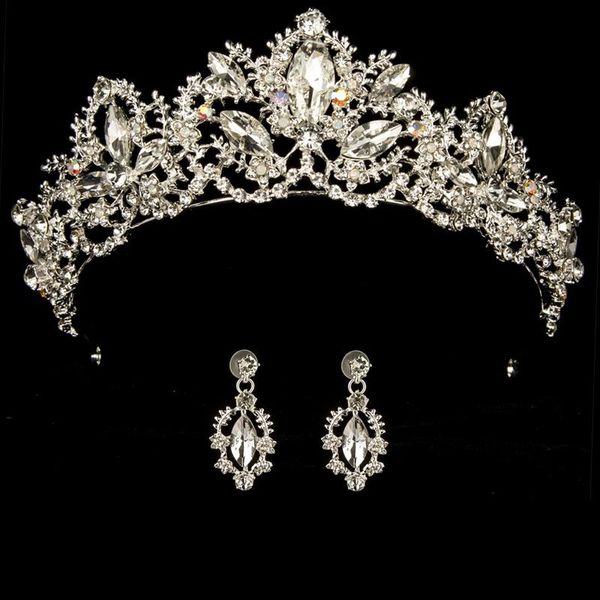 luxury wedding crown princess tiara headband hair female queen crown for bride tiaras with earrings prom party large diadem, Golden;silver
luxury wedding crown princess tiara headband hair female queen crown for bride tiaras with earrings prom party large diadem, Golden;silver