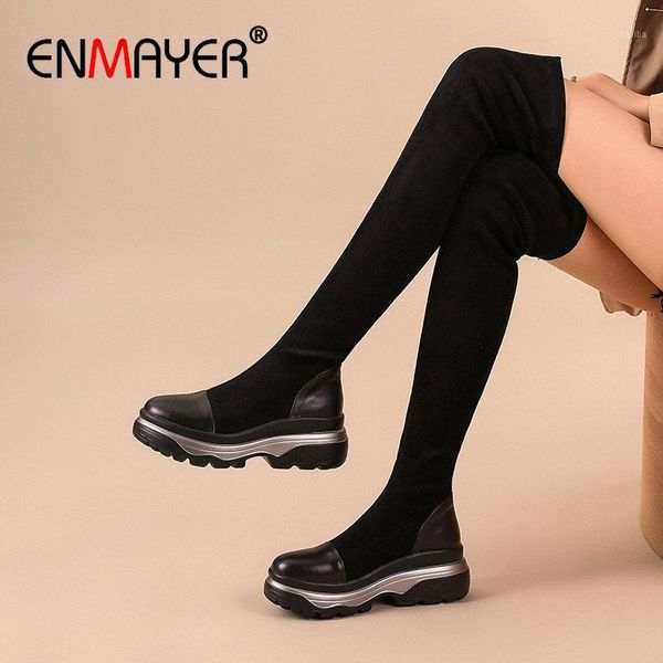 boots enmayer 2021 stretch fabric over the knee high slip-on thigh round toe platform winter women shoes 34-421, Black
boots enmayer 2021 stretch fabric over the knee high slip-on thigh round toe platform winter women shoes 34-421, Black