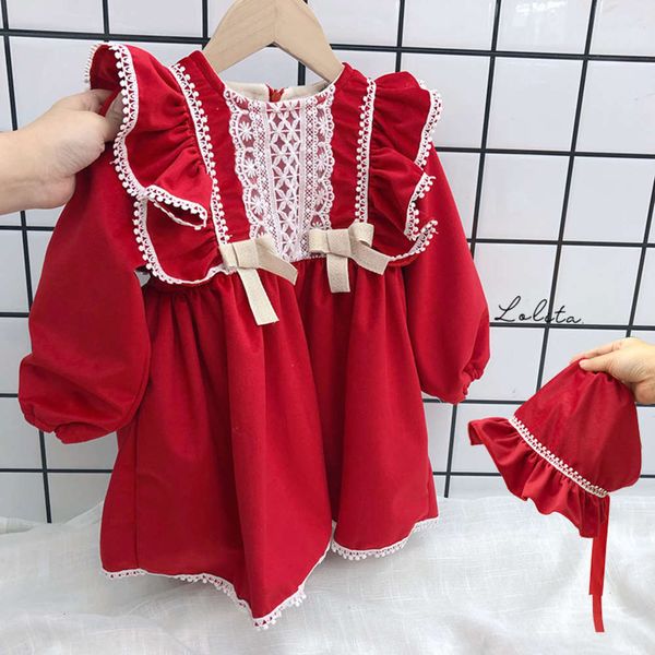 sle 2020 drs winter clothing foreign girls' plush veet thickened lolita long sve children's skirt, Red;yellow
sle 2020 drs winter clothing foreign girls' plush veet thickened lolita long sve children's skirt, Red;yellow