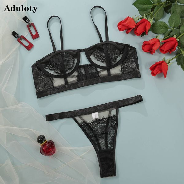 aduloty new women's underwear set eyelashes mesh lace underwear underwire gather see-through bra set thong lingerie set c1211, Black;white
aduloty new women's underwear set eyelashes mesh lace underwear underwire gather see-through bra set thong lingerie set c1211, Black;white