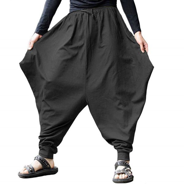 men loose wide leg pants cotton linen cross-pants men's joggers dance trousers hip casual vintage long pants plus size q1219, Black
men loose wide leg pants cotton linen cross-pants men's joggers dance trousers hip casual vintage long pants plus size q1219, Black
