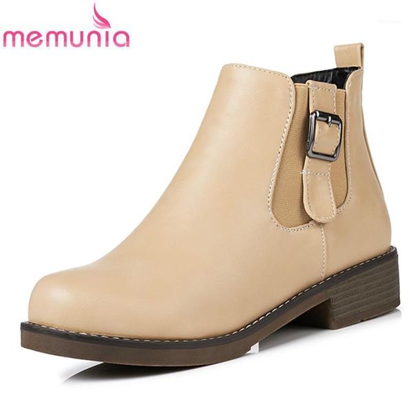 boots memunia 2021 arrival ankle round toe slip on pu leather buckle square low heels classic female shoes1, Black
boots memunia 2021 arrival ankle round toe slip on pu leather buckle square low heels classic female shoes1, Black