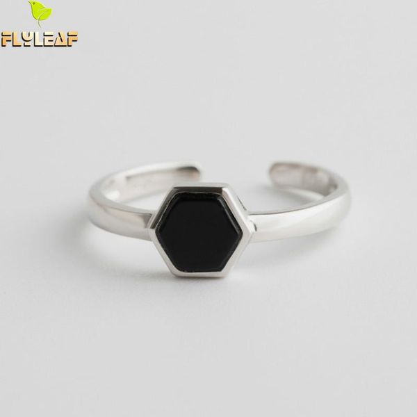 cluster rings flyleaf 925 sterling silver for women geometric hexagon obsidian personality fashion fine jewelry simple open ring, Golden;silver
cluster rings flyleaf 925 sterling silver for women geometric hexagon obsidian personality fashion fine jewelry simple open ring, Golden;silver