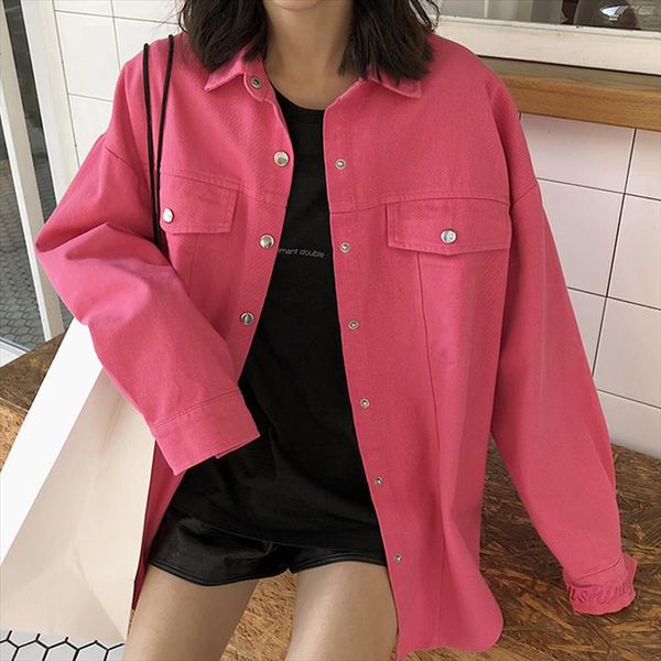 2019 fashion women solid denim long sleeve letter embroidery jeans loose blouse turn down collar shirts button up top, White
2019 fashion women solid denim long sleeve letter embroidery jeans loose blouse turn down collar shirts button up top, White