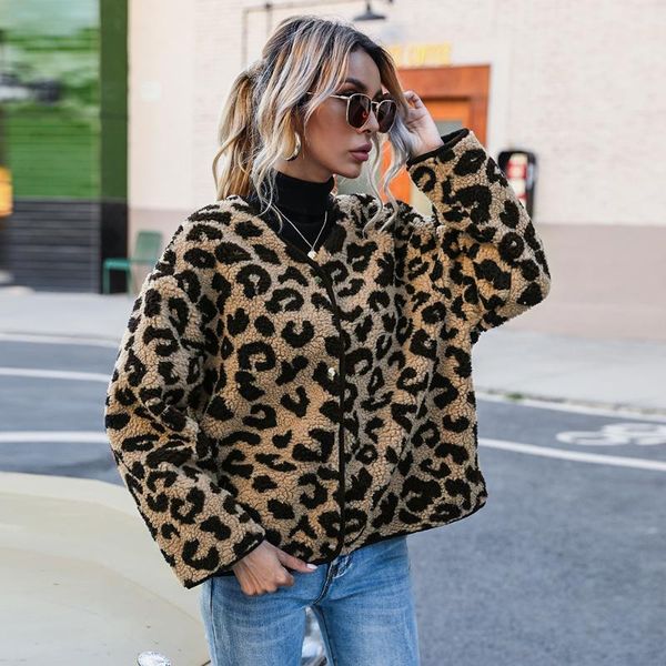 women's fur & faux trodeam winter warm fluffy leopard coats jackets women furry fake cropped jacket v-nack open front overcoat, Black
women's fur & faux trodeam winter warm fluffy leopard coats jackets women furry fake cropped jacket v-nack open front overcoat, Black