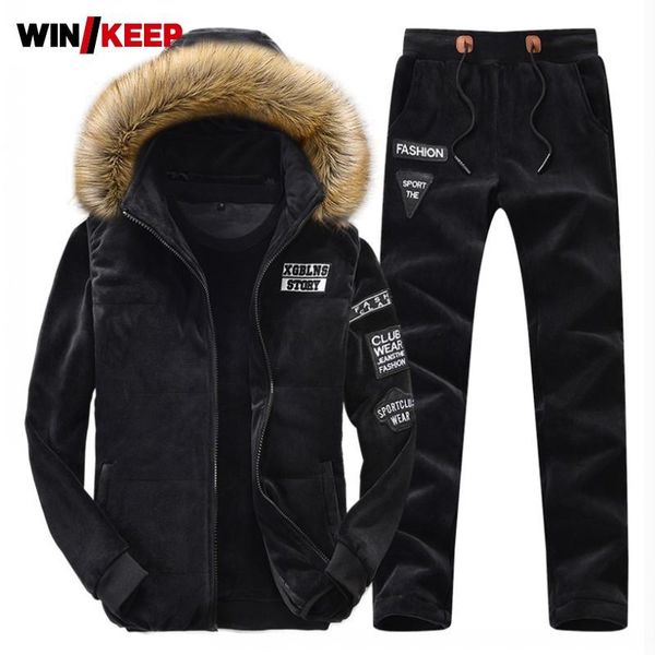 running sets korean style men sports suit sportswear winter gold velvet three-piece male casual thickening windproof warm hooded outdoor, Black;blue
running sets korean style men sports suit sportswear winter gold velvet three-piece male casual thickening windproof warm hooded outdoor, Black;blue