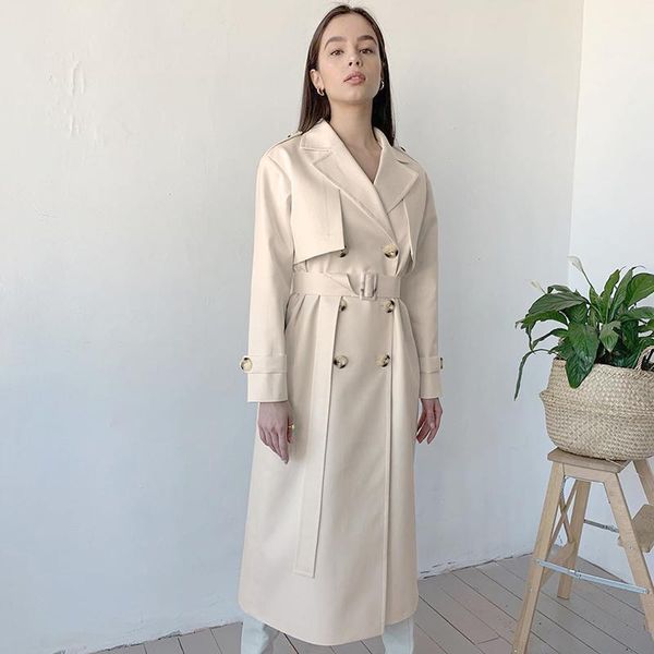 women's trench coats british street autum/winter versatile commuter temperament windbreaker long belt double-breasted sleeve office lad, Tan;black
women's trench coats british street autum/winter versatile commuter temperament windbreaker long belt double-breasted sleeve office lad, Tan;black