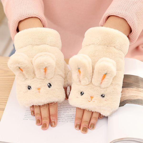 gloves winter girls cute plush student cartoon rabbit windproof warm and cold proof half cut open finger
gloves winter girls cute plush student cartoon rabbit windproof warm and cold proof half cut open finger