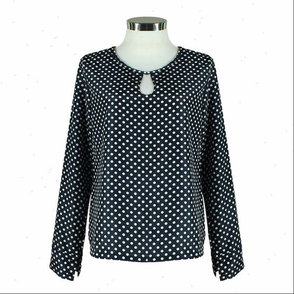 long sleeve slit open women blouse chiffon hollow casual shirts plus size women blusas polka dots shirt top, White
long sleeve slit open women blouse chiffon hollow casual shirts plus size women blusas polka dots shirt top, White