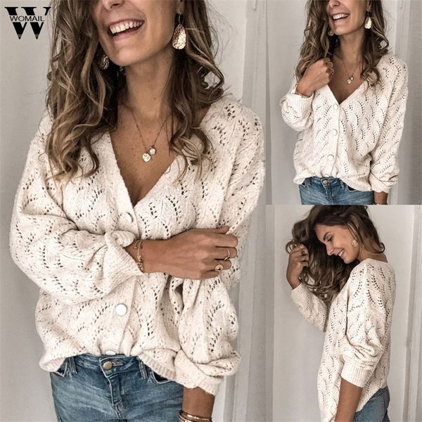 womail v-neck hollow out casual jersey mujer winter fashion knitted sweater women solid single-breasted pull femme nouveaute y200720, White;black
womail v-neck hollow out casual jersey mujer winter fashion knitted sweater women solid single-breasted pull femme nouveaute y200720, White;black