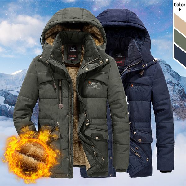 brand winter parka coats men warm thick cotton padded mens fleece hooded windbreaker overcoat plus size military jacket 6xl 201013, Black
brand winter parka coats men warm thick cotton padded mens fleece hooded windbreaker overcoat plus size military jacket 6xl 201013, Black