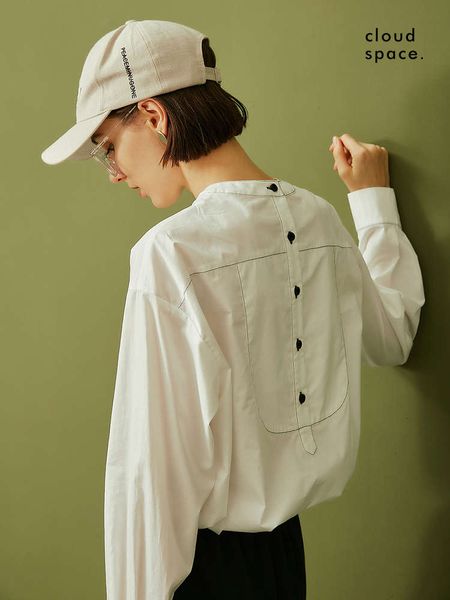 cloud life fashion personalized dign 2020 new autumn cotton long sleeve shirt female c7541, White
cloud life fashion personalized dign 2020 new autumn cotton long sleeve shirt female c7541, White