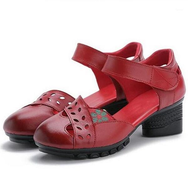 2020 new summer sandals hollow print genuine leather shoes fashion sandals thick with high-heeled shoes women1, Black
2020 new summer sandals hollow print genuine leather shoes fashion sandals thick with high-heeled shoes women1, Black