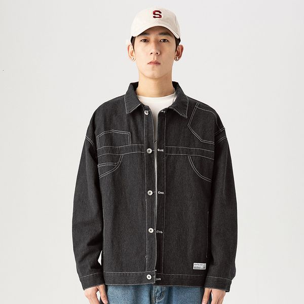 chaowai 2021 spring men's simple denim jacket, Black;brown
chaowai 2021 spring men's simple denim jacket, Black;brown