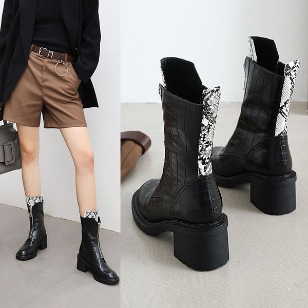 2021 women's superfine fiber boots 22-25 in winter length short booties stone + snake standard 2z44, Black
2021 women's superfine fiber boots 22-25 in winter length short booties stone + snake standard 2z44, Black