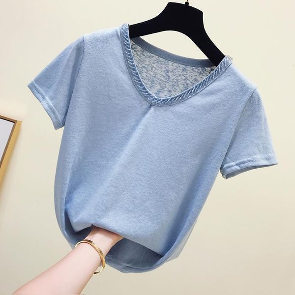 white tshirt women korea style summer v-neck female t-shirt pink tee shirt femme short sleeve fashion 2019 clothes
white tshirt women korea style summer v-neck female t-shirt pink tee shirt femme short sleeve fashion 2019 clothes