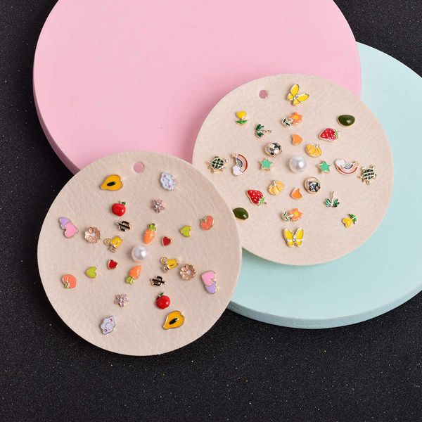 japan and south korea simple multi color fruit earrings short fashion fresh temperament oil alloy earrings set for women, Golden
japan and south korea simple multi color fruit earrings short fashion fresh temperament oil alloy earrings set for women, Golden