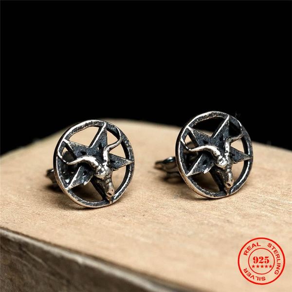 stud mkendn gothic style 925 sterling silver vintage satan sheep head earrings pentagram dark jewelry, Golden;silver
stud mkendn gothic style 925 sterling silver vintage satan sheep head earrings pentagram dark jewelry, Golden;silver