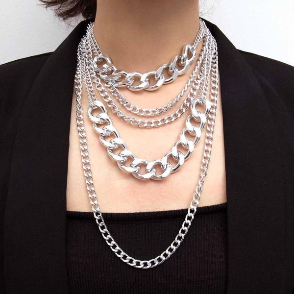 pendant necklaces vintage metallic golden large chain lock necklace women's jewelry gift accessories, Silver
pendant necklaces vintage metallic golden large chain lock necklace women's jewelry gift accessories, Silver
