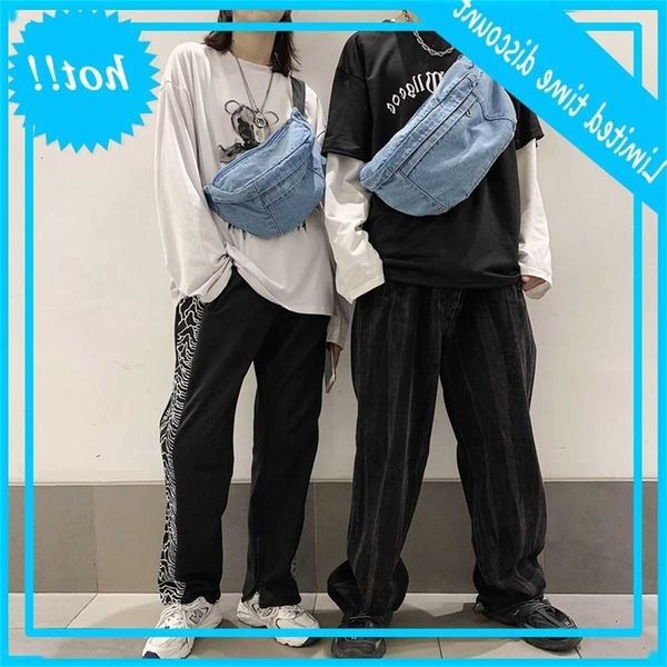 washed denim korean solid color large capacity waist simple versatile fashion chest bag
washed denim korean solid color large capacity waist simple versatile fashion chest bag