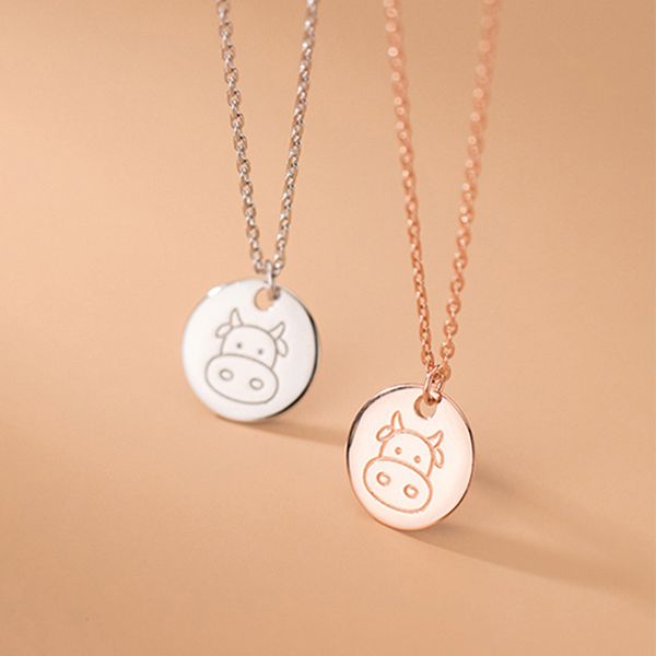 real silver 925 necklace for women year of the ox necklace silver choker chain on the neck ox pendant necklace neck jewelry gift q0531
real silver 925 necklace for women year of the ox necklace silver choker chain on the neck ox pendant necklace neck jewelry gift q0531