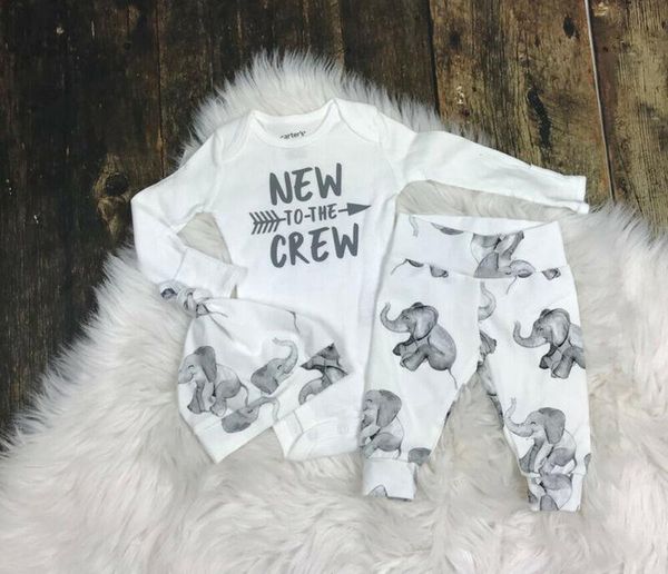 clothing sets born baby girl boy romper elephant pants hat outfits clothes tracksuit, White
clothing sets born baby girl boy romper elephant pants hat outfits clothes tracksuit, White