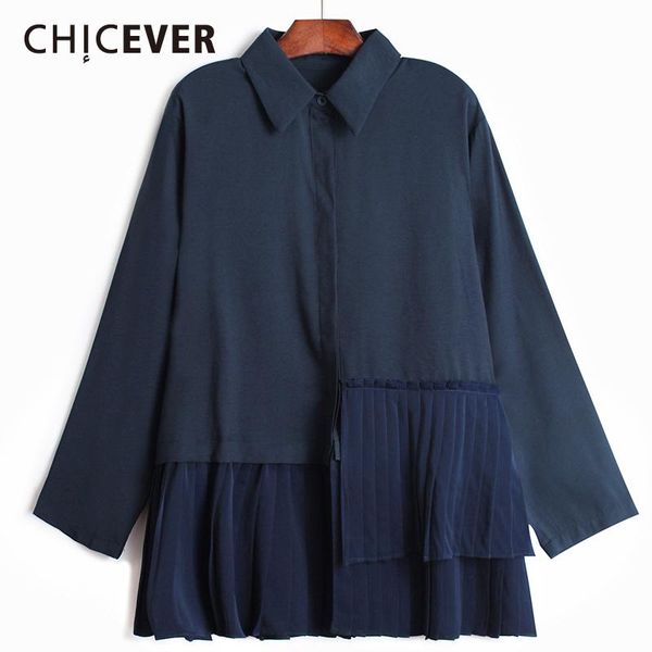 chicever patchwork shirts for women lapel long sleeve pleated loose designer oversized high street blouses female 2020 new style, White
chicever patchwork shirts for women lapel long sleeve pleated loose designer oversized high street blouses female 2020 new style, White
