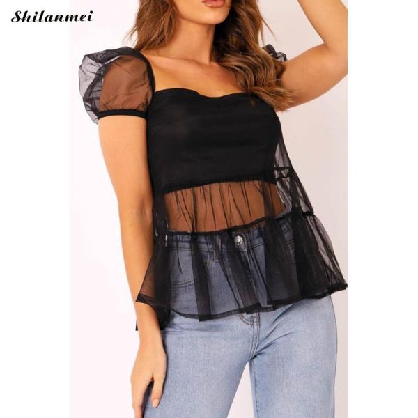 women mesh crop square neck puff sleeve blouse ladies 2021 summer see through perspective elegant shirt blusa mujer, White
women mesh crop square neck puff sleeve blouse ladies 2021 summer see through perspective elegant shirt blusa mujer, White