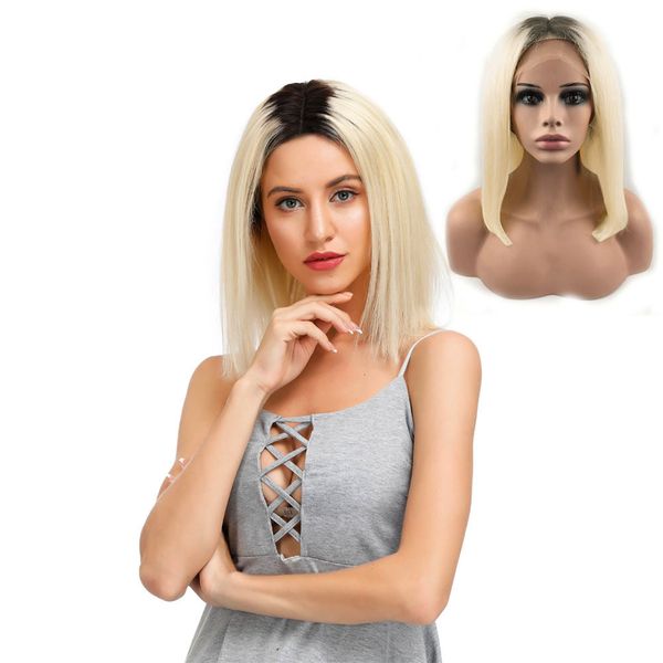 13x4 1b/613 ombre human hair wigs with baby hair 130% pre plucked short bob brazilian remy lace front human hair wig, Black;brown
13x4 1b/613 ombre human hair wigs with baby hair 130% pre plucked short bob brazilian remy lace front human hair wig, Black;brown