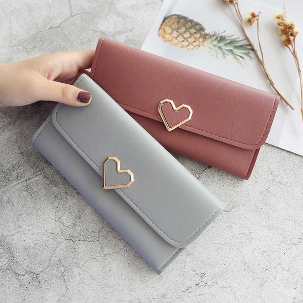 new cute pu leather heart-shaped decoration long multi-card purse buckle clutch mobile phone student women's wallet, Red;black
new cute pu leather heart-shaped decoration long multi-card purse buckle clutch mobile phone student women's wallet, Red;black