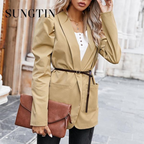 sungtin puff sleeve blazer autumn jacket women solid color blazer jacket for women 2020 new ladies suit office business korea, White;black
sungtin puff sleeve blazer autumn jacket women solid color blazer jacket for women 2020 new ladies suit office business korea, White;black