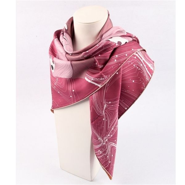 heavy 100% scarf fashion floral silk shawl wraps double sides prints 88*88cm female gifts y201007, Blue;gray
heavy 100% scarf fashion floral silk shawl wraps double sides prints 88*88cm female gifts y201007, Blue;gray