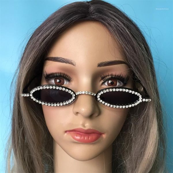 small oval rhinestone sunglasses designer women men cool hiphop sun glasses vintage shades red black oculos uv4001, White;black
small oval rhinestone sunglasses designer women men cool hiphop sun glasses vintage shades red black oculos uv4001, White;black