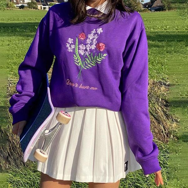 women hoodies purple 2021 spring o neck young girls female flower embroidery street loose cute pullover sweatershirts, Black
women hoodies purple 2021 spring o neck young girls female flower embroidery street loose cute pullover sweatershirts, Black