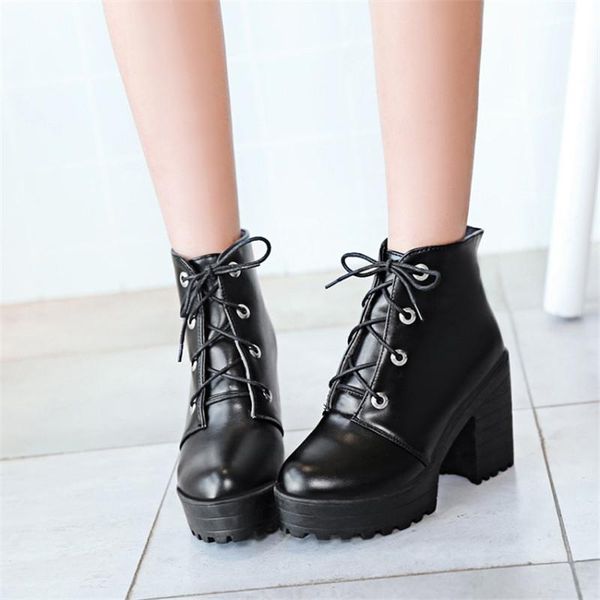 boots pxelena gothic punk rock platform chunky block high heels ankle for women shoes lace up ladies black white 
boots pxelena gothic punk rock platform chunky block high heels ankle for women shoes lace up ladies black white
