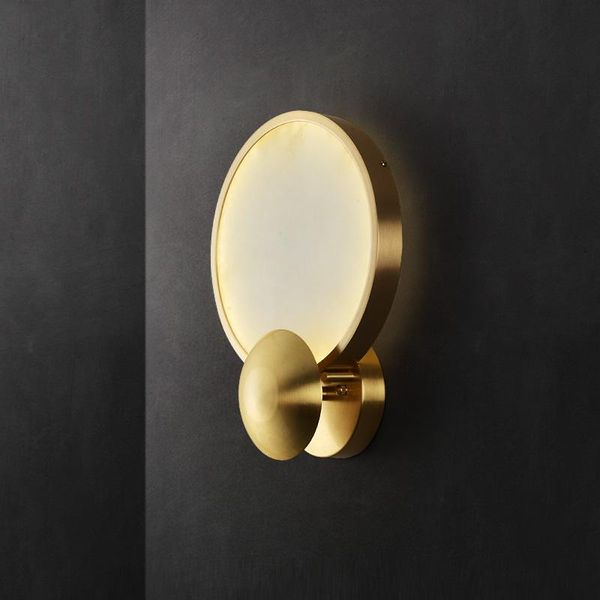 marble copper wall lamp modern new chinese style living room simple aisle decoration lamp bedroom bedside