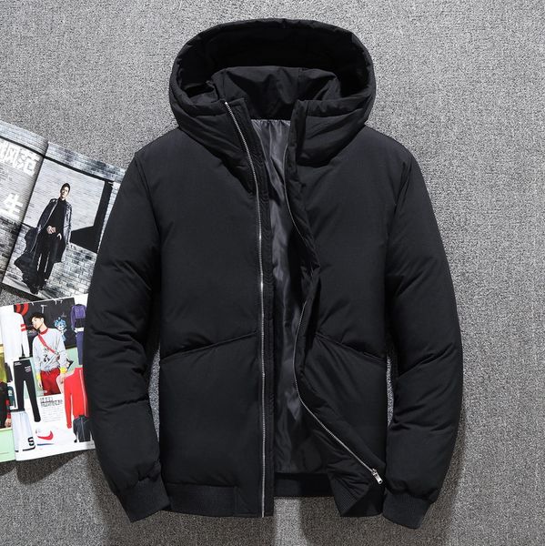 2020 new handsome young korean fashion loose white duck hooded thickened down jacket men's short, Black
2020 new handsome young korean fashion loose white duck hooded thickened down jacket men's short, Black
