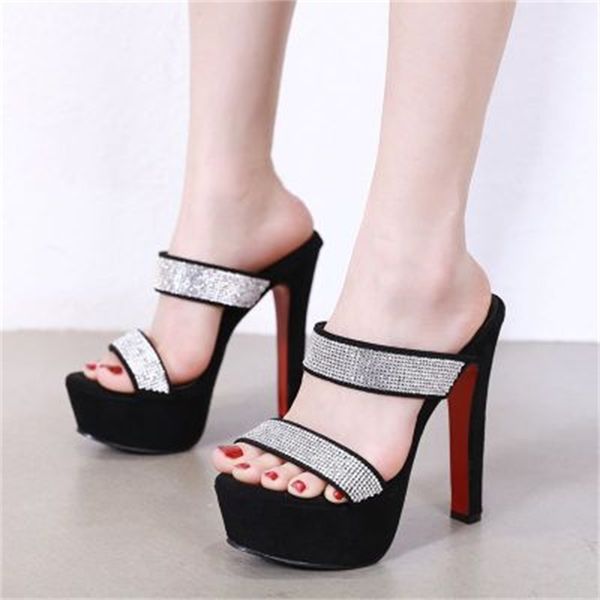 2020 crystal women's high heels 15 clogs mouth slippers slipping in sandals shoes party brga, Black
2020 crystal women's high heels 15 clogs mouth slippers slipping in sandals shoes party brga, Black