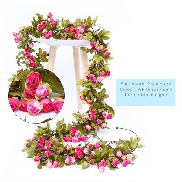 220cm long artificial rose flowers vine autumn cane backdrop decor silk fake rattan garland for wedding home l decoration
220cm long artificial rose flowers vine autumn cane backdrop decor silk fake rattan garland for wedding home l decoration