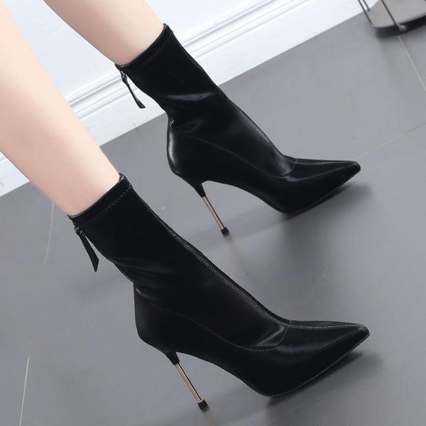 boots 2021 pointed toe beige stiletto high heels female winter temperament back zipper mid-tube knight naked, Black
boots 2021 pointed toe beige stiletto high heels female winter temperament back zipper mid-tube knight naked, Black