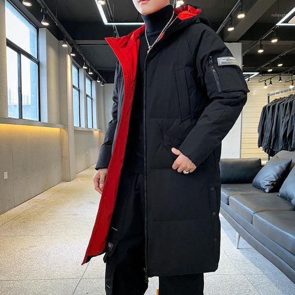 winter 2020 new men's down jacket medium length korean fashion hooded thickened warm white duck down coat fashion1, Black
winter 2020 new men's down jacket medium length korean fashion hooded thickened warm white duck down coat fashion1, Black